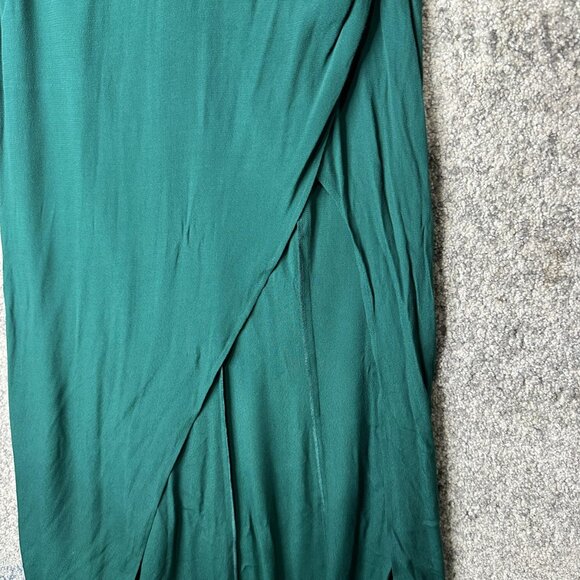 Reformation Dress Womens 6 Green Sweetheart Maxi Ruffle Strap Formal Gown - Picture 3 of 8
